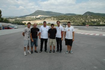 Marc Marquez y el equipo Karting Parcmotor